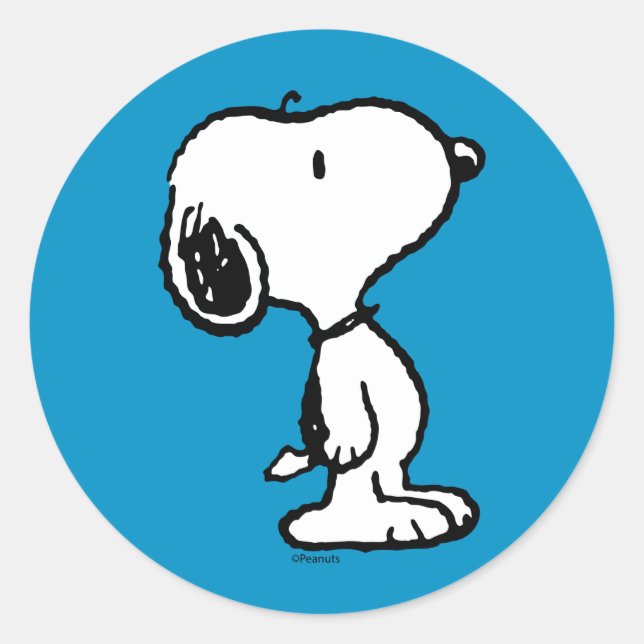 Snoopy Classic Comics Round Sticker (Front)