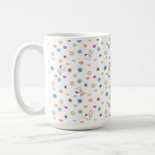 Snoopy Colorful Hearts Pattern Coffee Mug