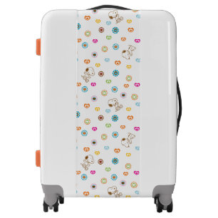 Snoopy Colorful Hearts Pattern Luggage