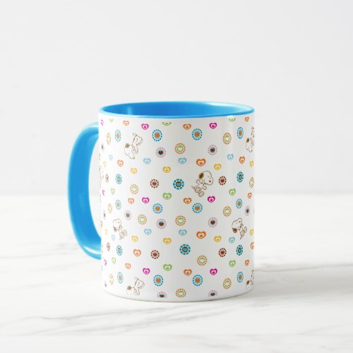 Snoopy Colorful Hearts Pattern Mug