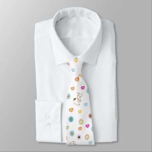 Snoopy Colorful Hearts Pattern Neck Tie