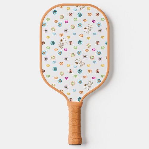 Snoopy Colorful Hearts Pattern Pickleball Paddle