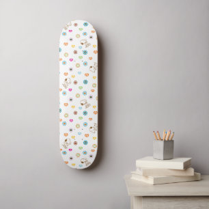 Snoopy Colorful Hearts Pattern Skateboard