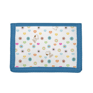 Snoopy Colorful Hearts Pattern Tri-fold Wallet