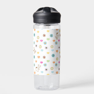 Snoopy Colorful Hearts Pattern Water Bottle