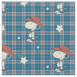 Snoopy Cowboy Plaid and Star Fabric