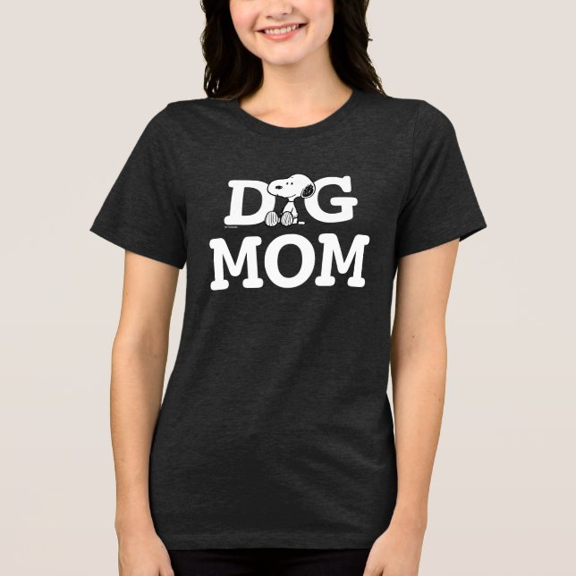 Snoopy | Dog Mom T-Shirt Tri-Blend Shirt (Front)