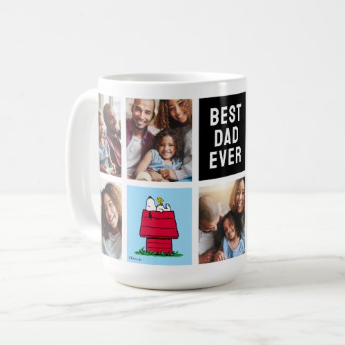 Snoopy Doghouse  Best Dad _ Photo Collage Coffee Mug