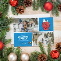 Snoopy Doghouse Christmas Family Photo Collage