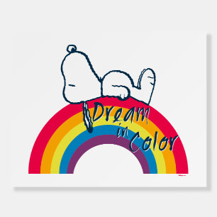 Snoopy   Dream in Color Rainbow Foam Board