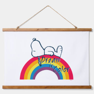 Snoopy   Dream in Color Rainbow Hanging Tapestry