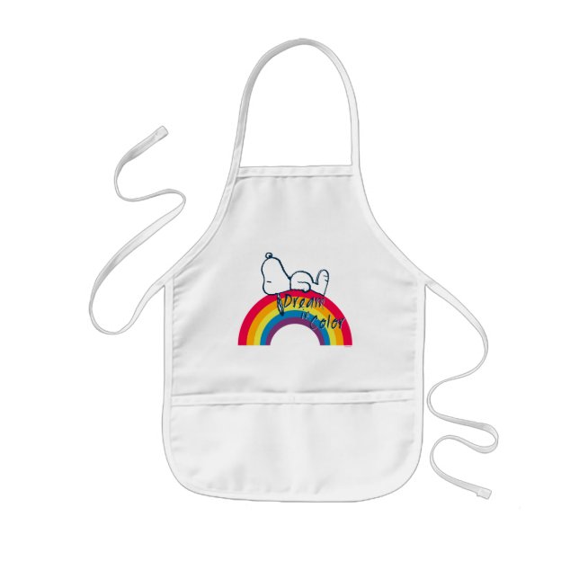 Snoopy | Dream in Color Rainbow Kids' Apron (Front)