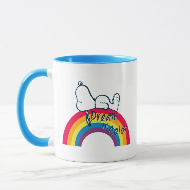 Snoopy | Dream in Color Rainbow Mug (Left)