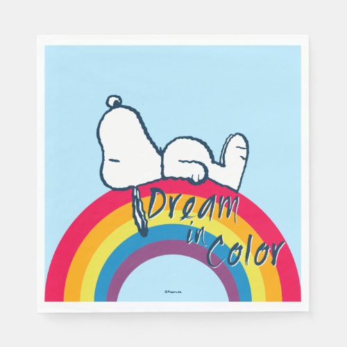 Snoopy  Dream in Color Rainbow Napkins