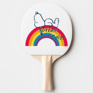Snoopy   Dream in Color Rainbow Ping Pong Paddle