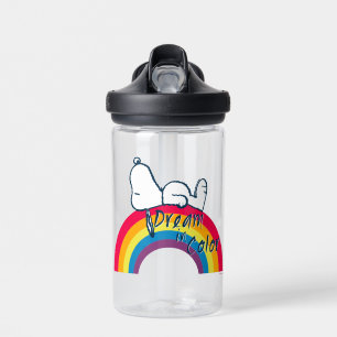 Snoopy Dream in Color Rainbow Water Bottle