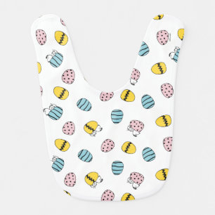 Snoopy Easter Egg Pattern Baby Bib