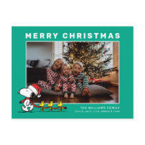Snoopy & Friends Christmas Family Photo Collage Holiday Postcard
