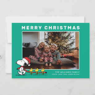 Snoopy & Friends Christmas Family Photo Holiday Card