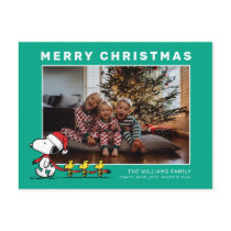 Snoopy & Friends Christmas Family Photo Holiday Postcard