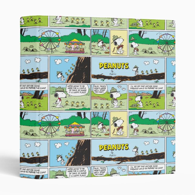 Snoopy & Friends | Go Camping 3 Ring Binder (Front/Spine)