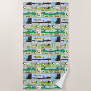 Snoopy & Friends Go Camping Beach Towel