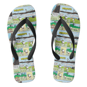 Snoopy & Friends Go Camping Flip Flops