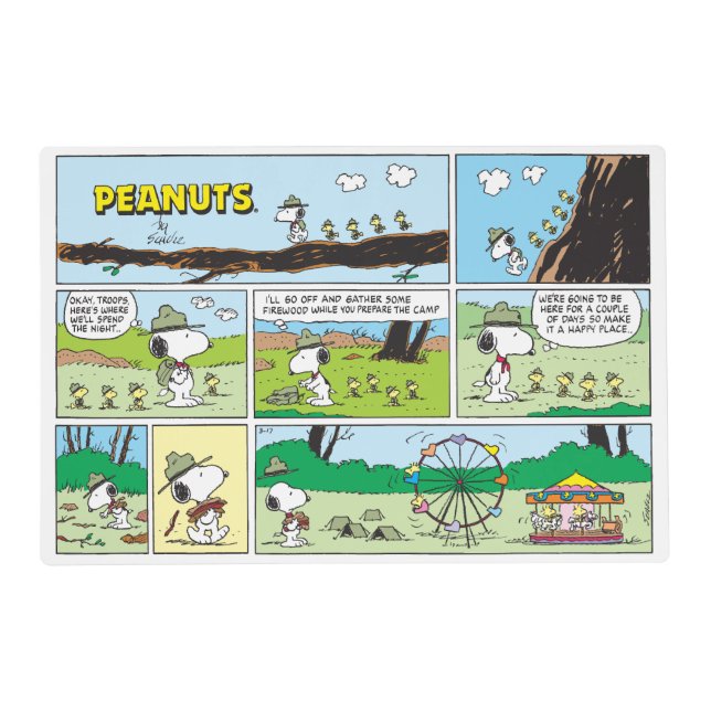 Snoopy & Friends | Go Camping Placemat (Front)