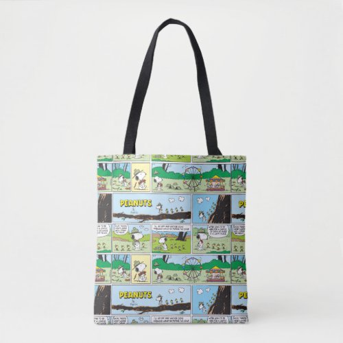 Snoopy  Friends  Go Camping Tote Bag