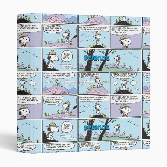 Snoopy & Friends | Go Hiking 3 Ring Binder (Front/Spine)