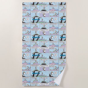 Snoopy & Friends Go Hiking Beach Towel