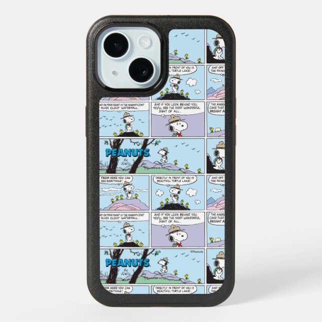 Snoopy & Friends | Go Hiking iPhone 15 Case (Back)