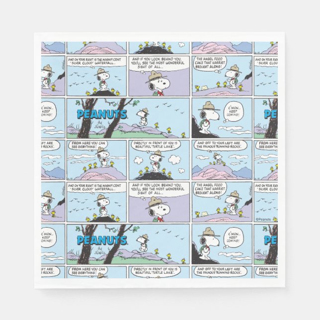 Snoopy & Friends | Go Hiking Napkins (Front)