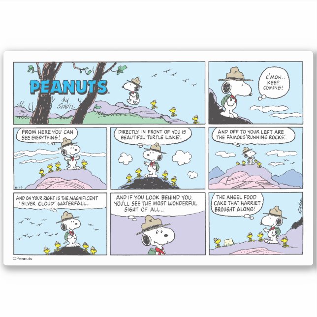 Snoopy & Friends | Go Hiking Sticker (Front)