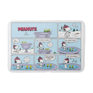 Snoopy & Friends Hockey Game Bath Mat