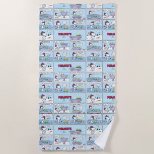 Snoopy & Friends Hockey Game Beach Towel