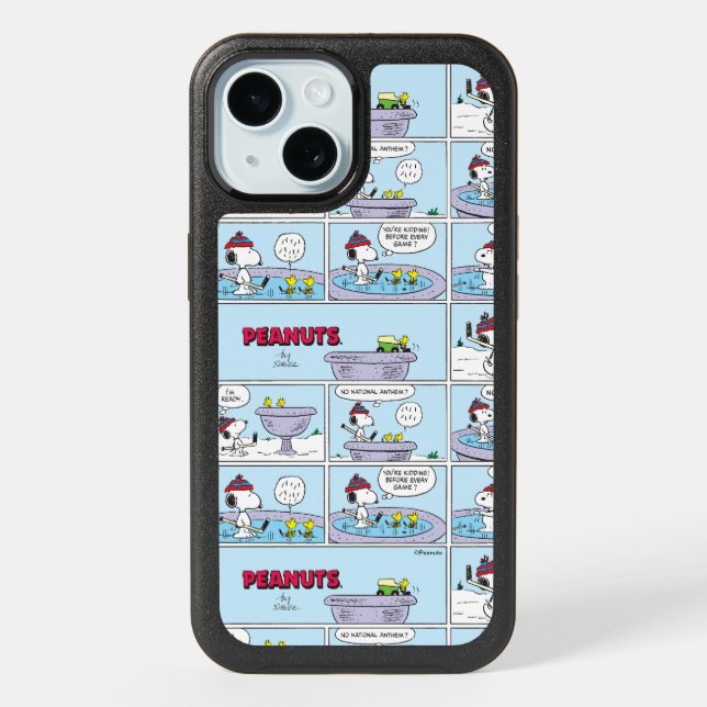 Snoopy & Friends Hockey Game iPhone 15 Case (Back)