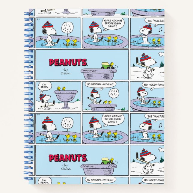 Snoopy & Friends Hockey Game Notebook (Front)