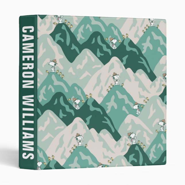 Snoopy Great Outdoors Pattern 3 Ring Binder (Front/Spine)