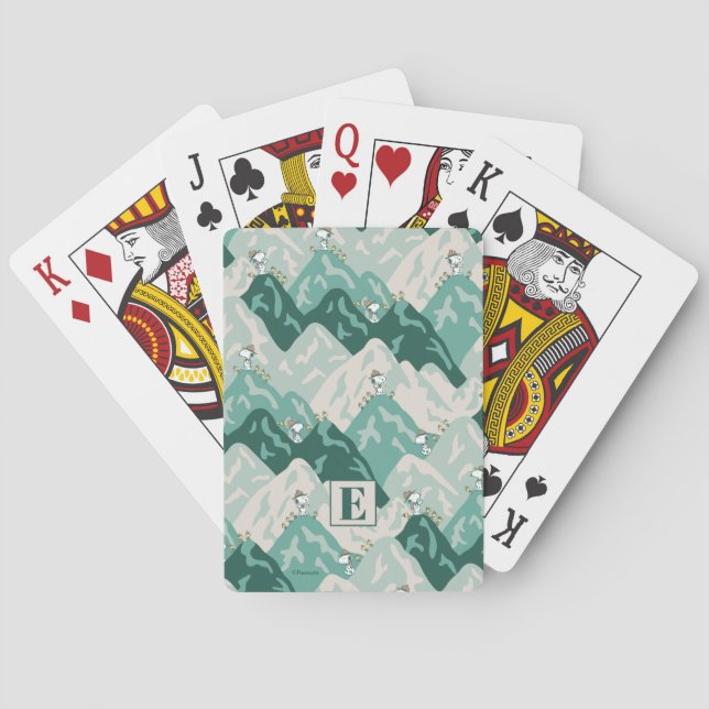 Snoopy Great Outdoors Pattern Playing Cards (Back)