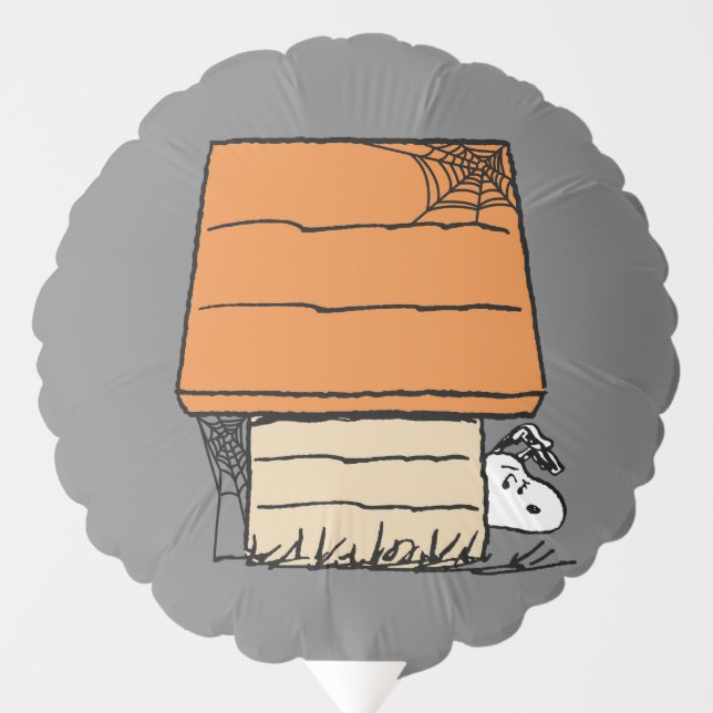 Snoopy Halloween Spider Web Doghouse Balloon (Front)
