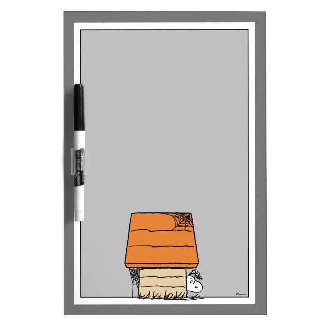 Snoopy Halloween Spider Web Doghouse Dry Erase Board (Front)