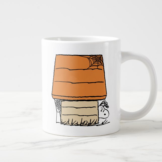 Snoopy Halloween Spider Web Doghouse Giant Coffee Mug (Right)