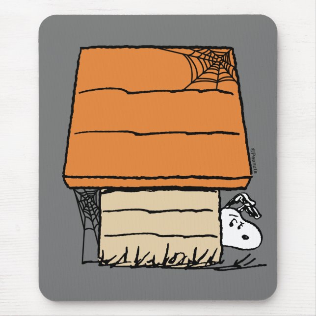 Snoopy Halloween Spider Web Doghouse Mouse Pad (Front)