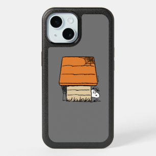 Snoopy Halloween Spider Web Doghouse iPhone 15 Case