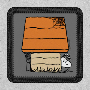 Snoopy Halloween Spider Web Doghouse Patch