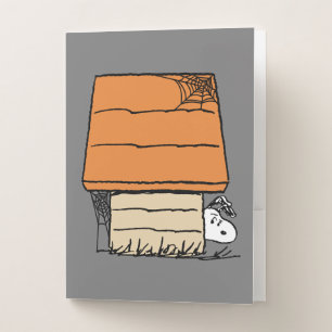 Snoopy Halloween Spider Web Doghouse Pocket Folder