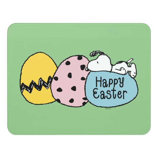 Snoopy - Happy Easter Door Sign (Contemporary Front)
