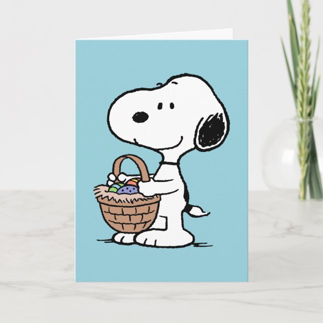 Snoopy Happy Easter Holiday Card (Front)