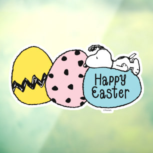 Snoopy - Happy Easter Window Cling